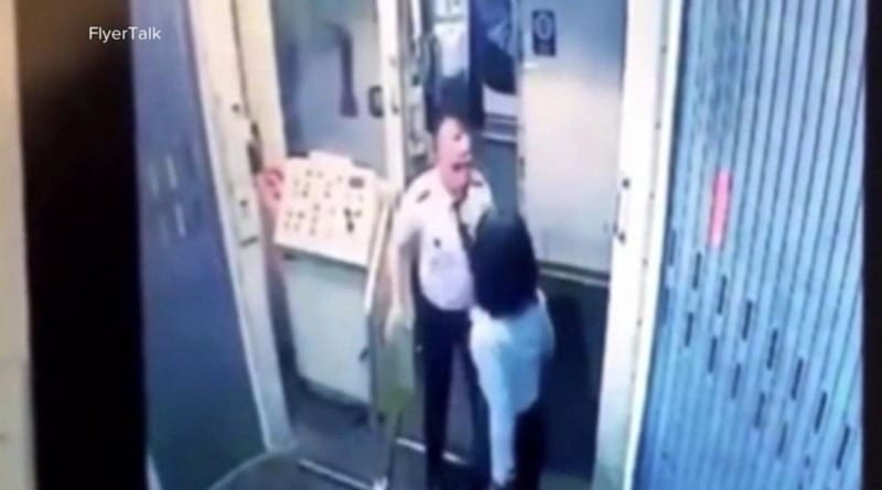 Видео: Пилот пассажирского авиалайнера и его коллега-женщина устроили жестокую драку прямо в самолете (видео)