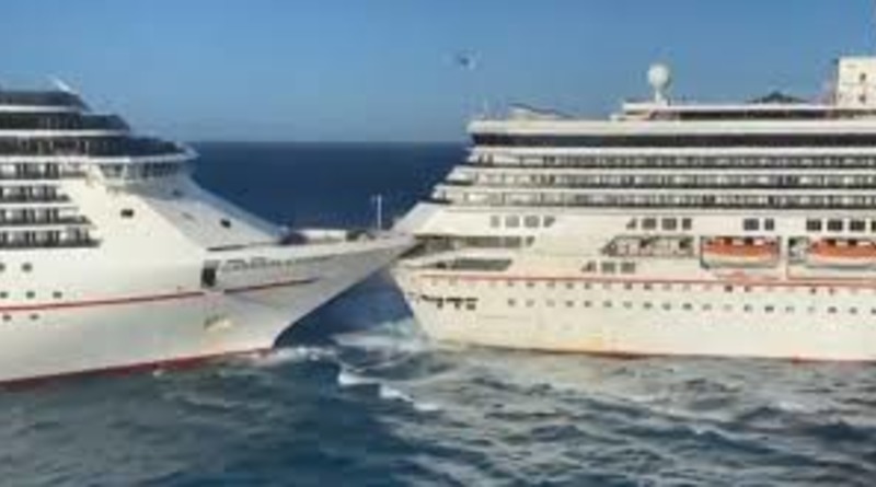 Видео: Два круизных лайнера столкнулись в Карибском море: пострадали пассажиры (видео)