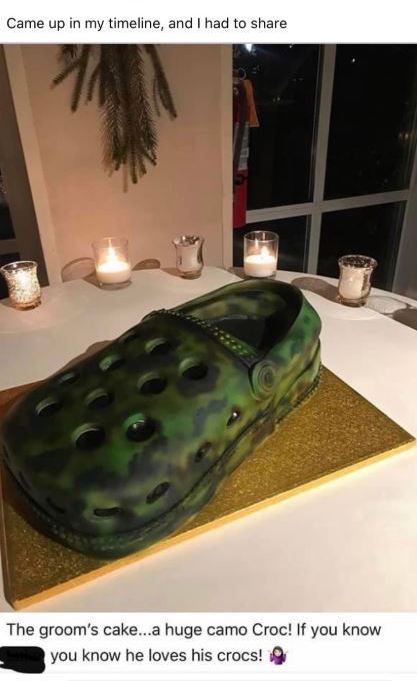 фото торта в форме Crocs
