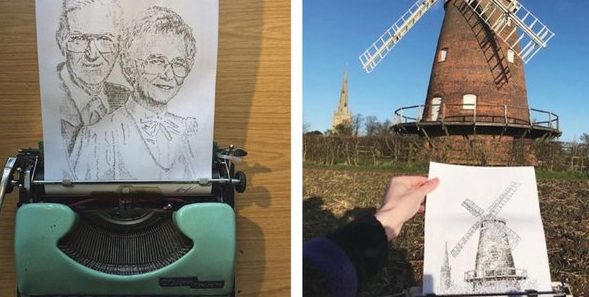 Полезное: 23-летний студент создает картины с помощью старых пишущих машинок