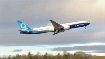 Путешествия: Огромный самолет Boeing 777-9X совершил свой первый первый испытательный полет