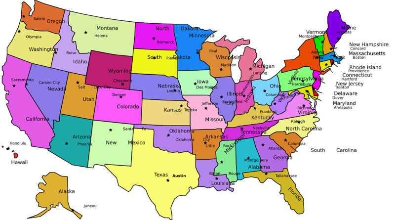 Полезное: Опрос показал, какие штаты «ненавидят» другие штаты