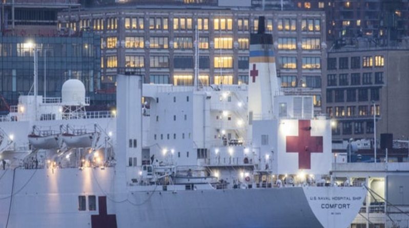 Локальные новости: На борту плавучего госпиталя в Нью-Йорке нашли больных COVID-19  пациентов, когда критики вынудили судно упростить протокол приема больных