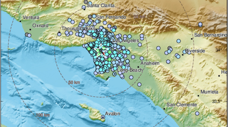 Погода: В Лос-Анджелесе произошло землетрясение в тектоническом разломе силой почти 4 балла