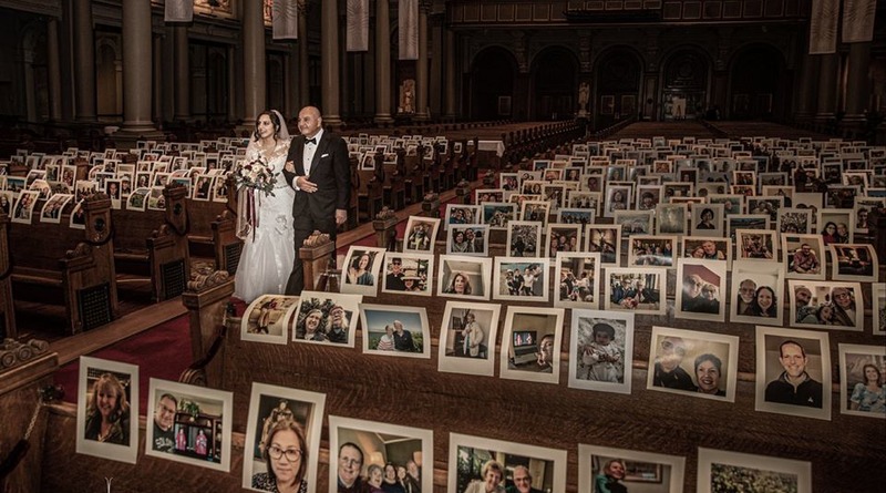 Локальные новости: Карантинная свадьба: пустая церковь и фотографии на стульях вместо гостей