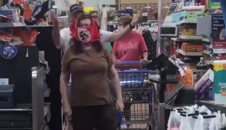 Локальные новости: Пара из Миннесоты шокировала клиентов Walmart, расхаживая по магазину в масках со свастикой