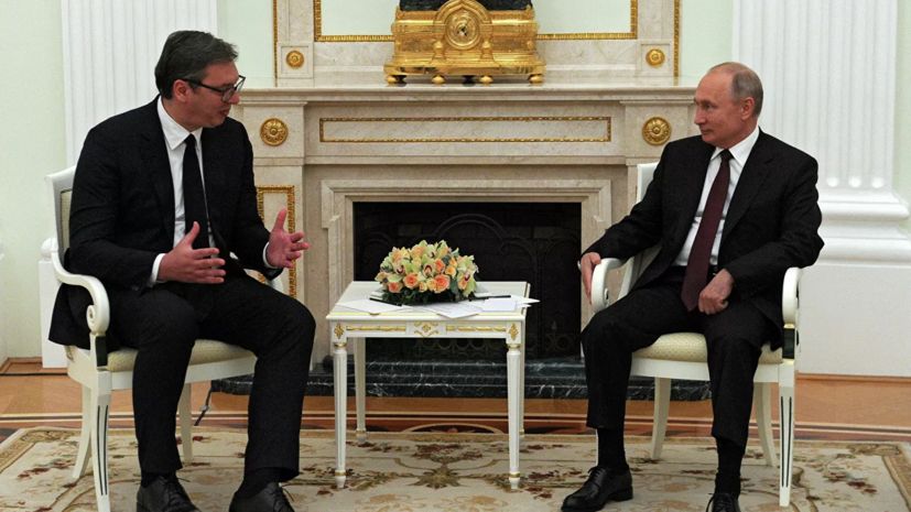Вучич проинформировал Путина о переговорах в Вашингтоне и Брюсселе