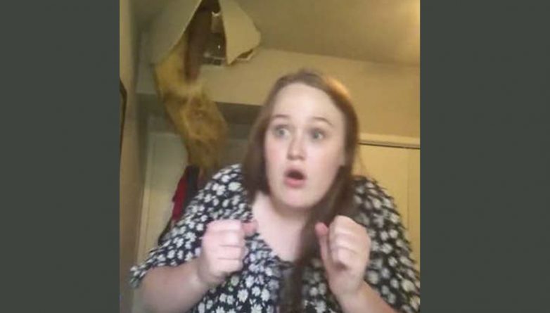 Локальные новости: На вирусном видео мать провалилась через потолок, когда ее дочь записывала песню