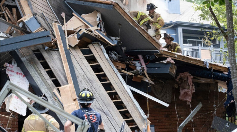 Локальные новости: Под Атлантой от взрыва обвалился трехэтажный жилой дом