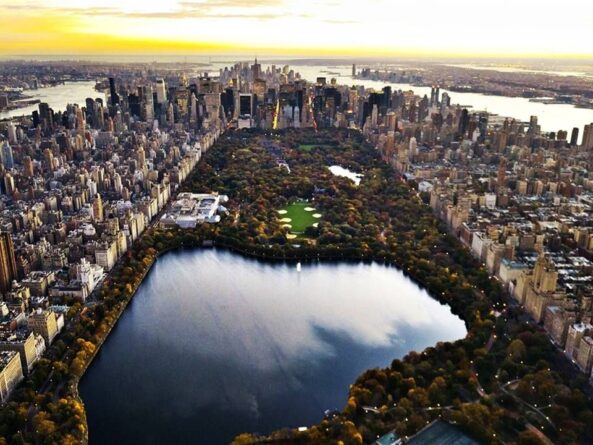 вид на центральный парк в нью-йорке сверху