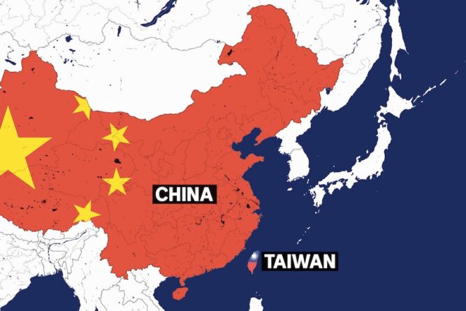 китай и тайвань на карте