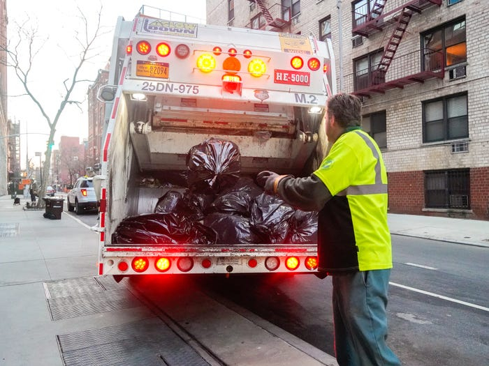 мусорщик в нью-йорке